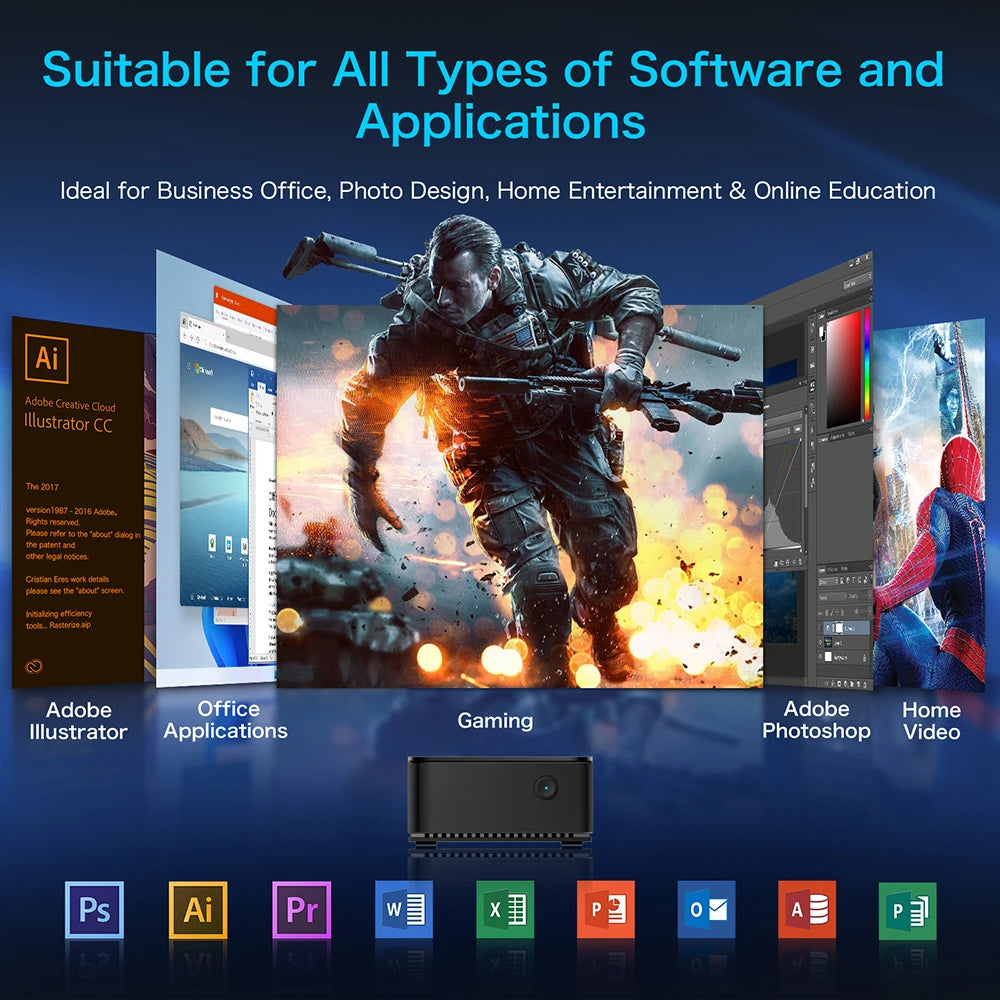 MLLSE G2 Mini PC with Windows 11 Pro, 12GB RAM & 512GB SSD