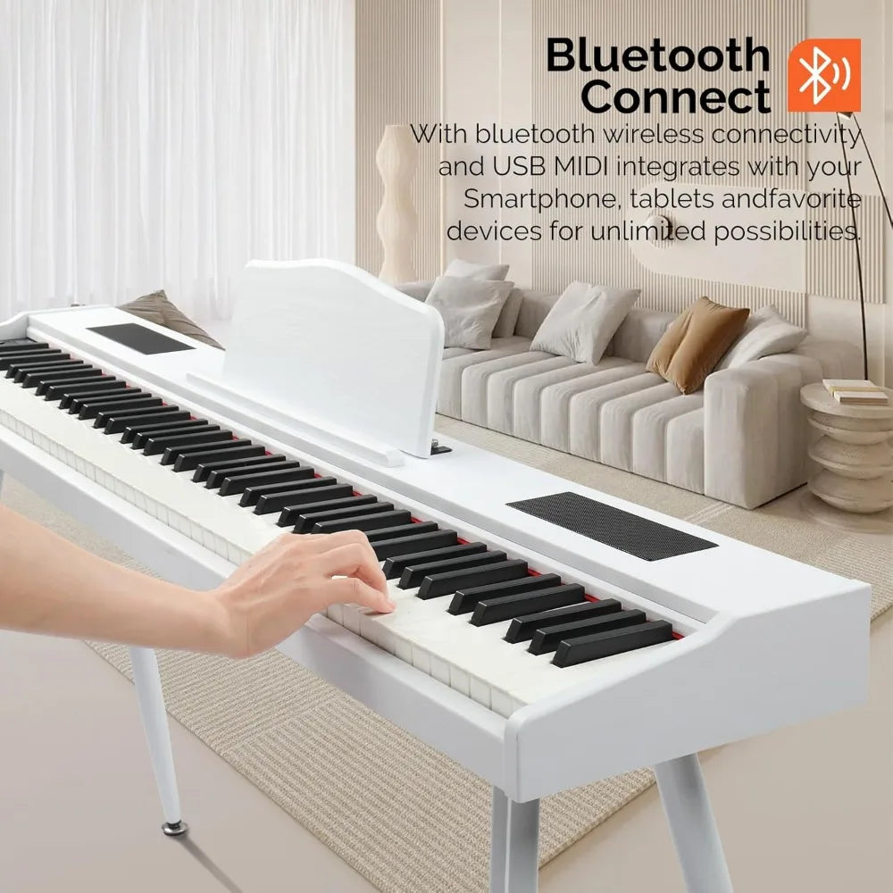 88-Key Digital Piano with Stand & Pedals