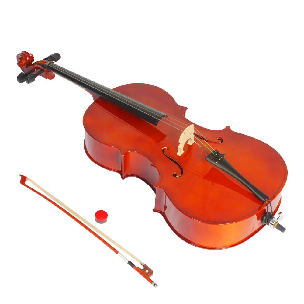 3/4 Acoustic Cello with Cello Bag Bow Rosin