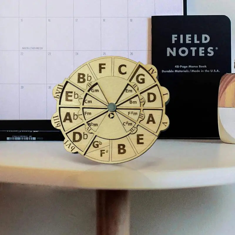 Wooden Melody Tool Circle Of Fifths Wheel