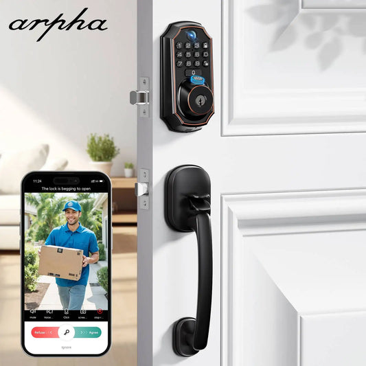 ARPHA D289H 5-in-1 Smart WiFi Door Lock with Camera & Auto-Lock