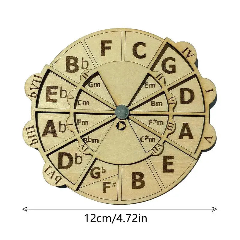 Wooden Melody Tool Circle Of Fifths Wheel