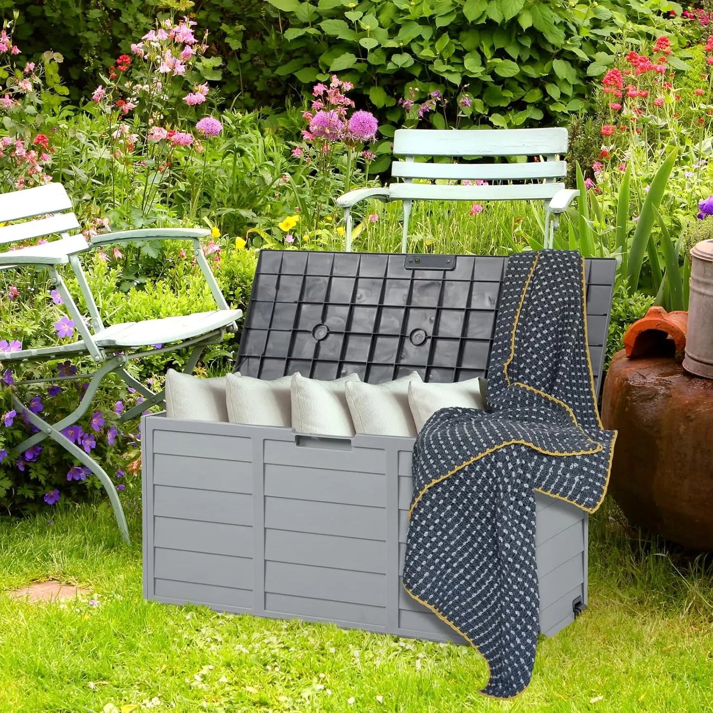 75-Gallon Lockable Outdoor Deck Box