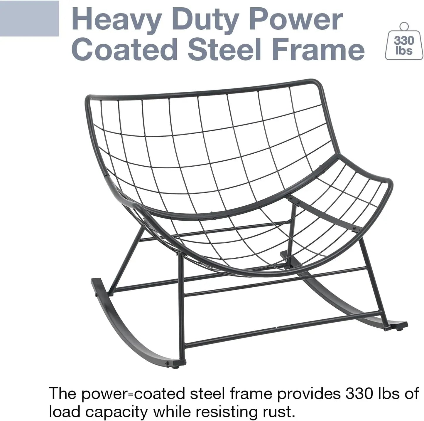 Outdoor Rocking Egg Chair with Ottoman