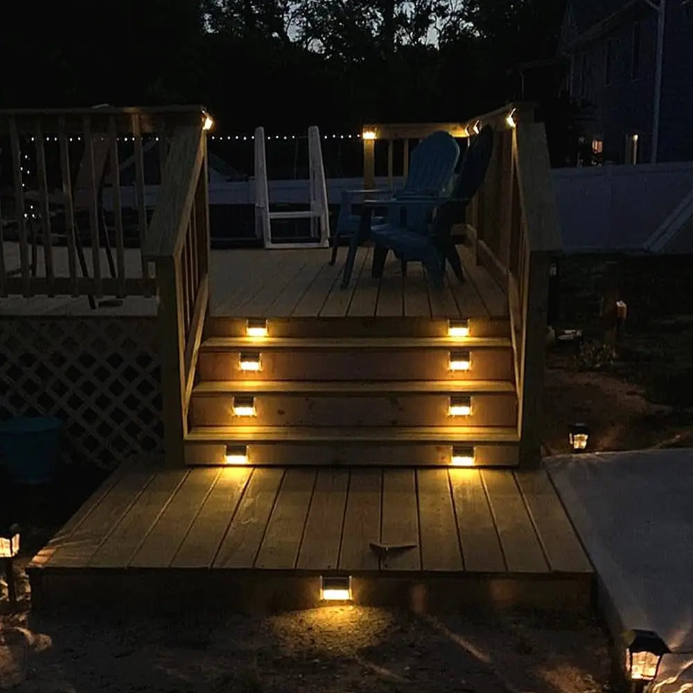 Lightess Solar Step Lights – 6-Pack Stainless Steel Outdoor LEDs