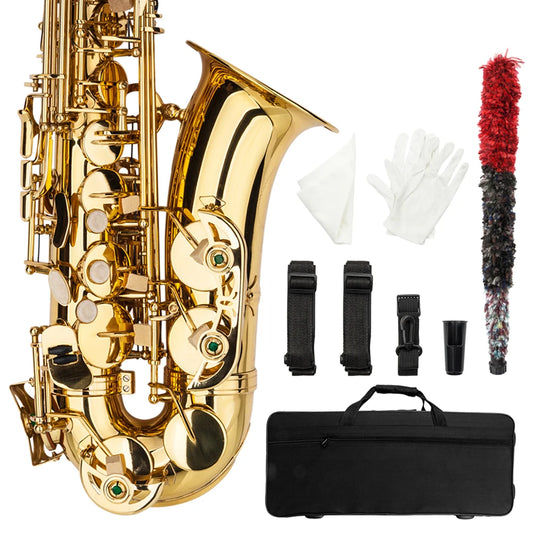 Eb Alto Saxophone – Brass Lacquer Finish with Full Accessory Kit