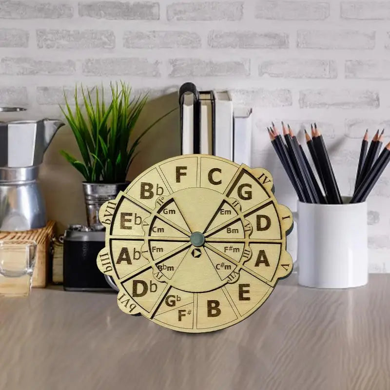 Wooden Melody Tool Circle Of Fifths Wheel