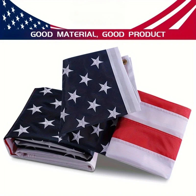 Heavy Duty American Flag – Embroidered Stars & Brass Grommets