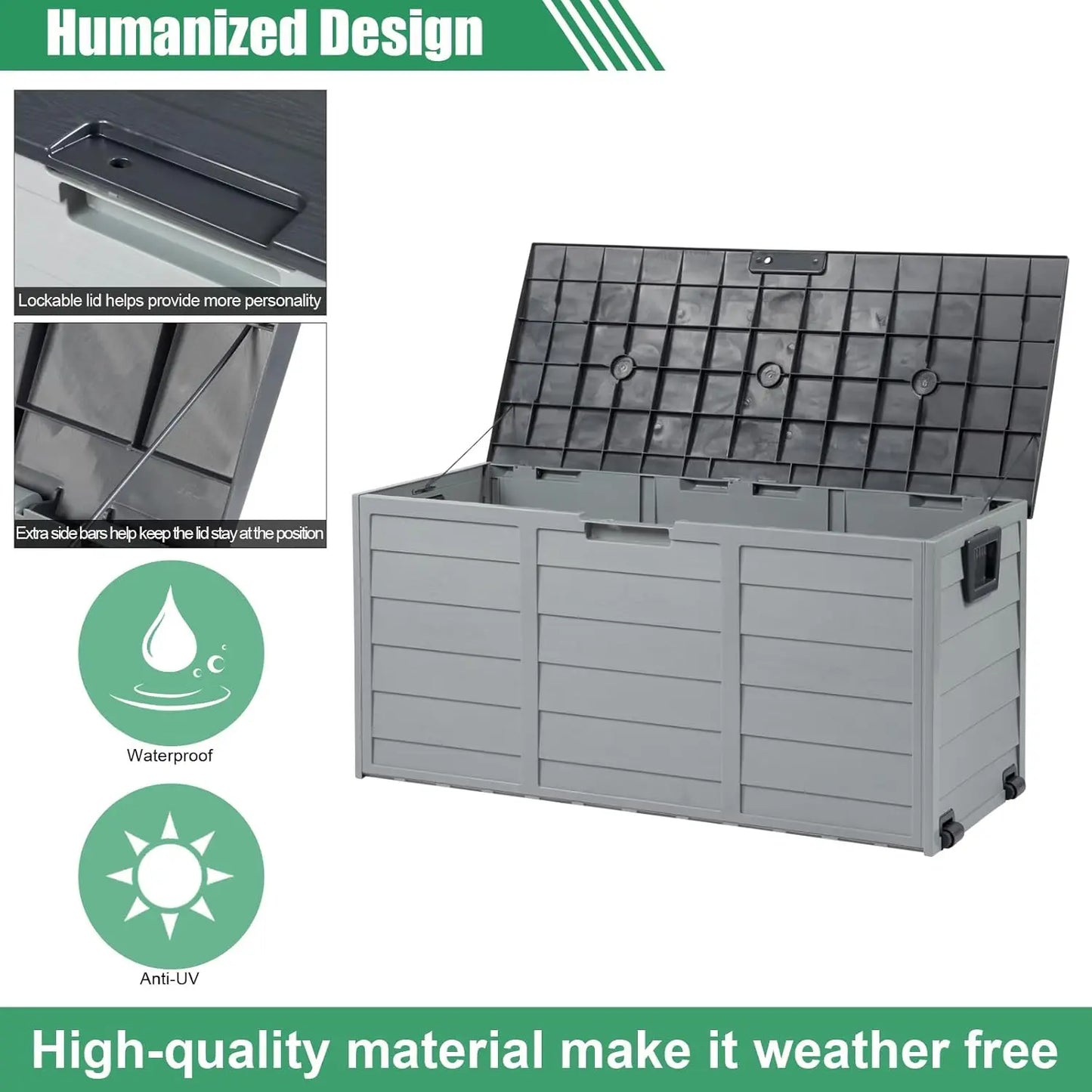 75-Gallon Lockable Outdoor Deck Box