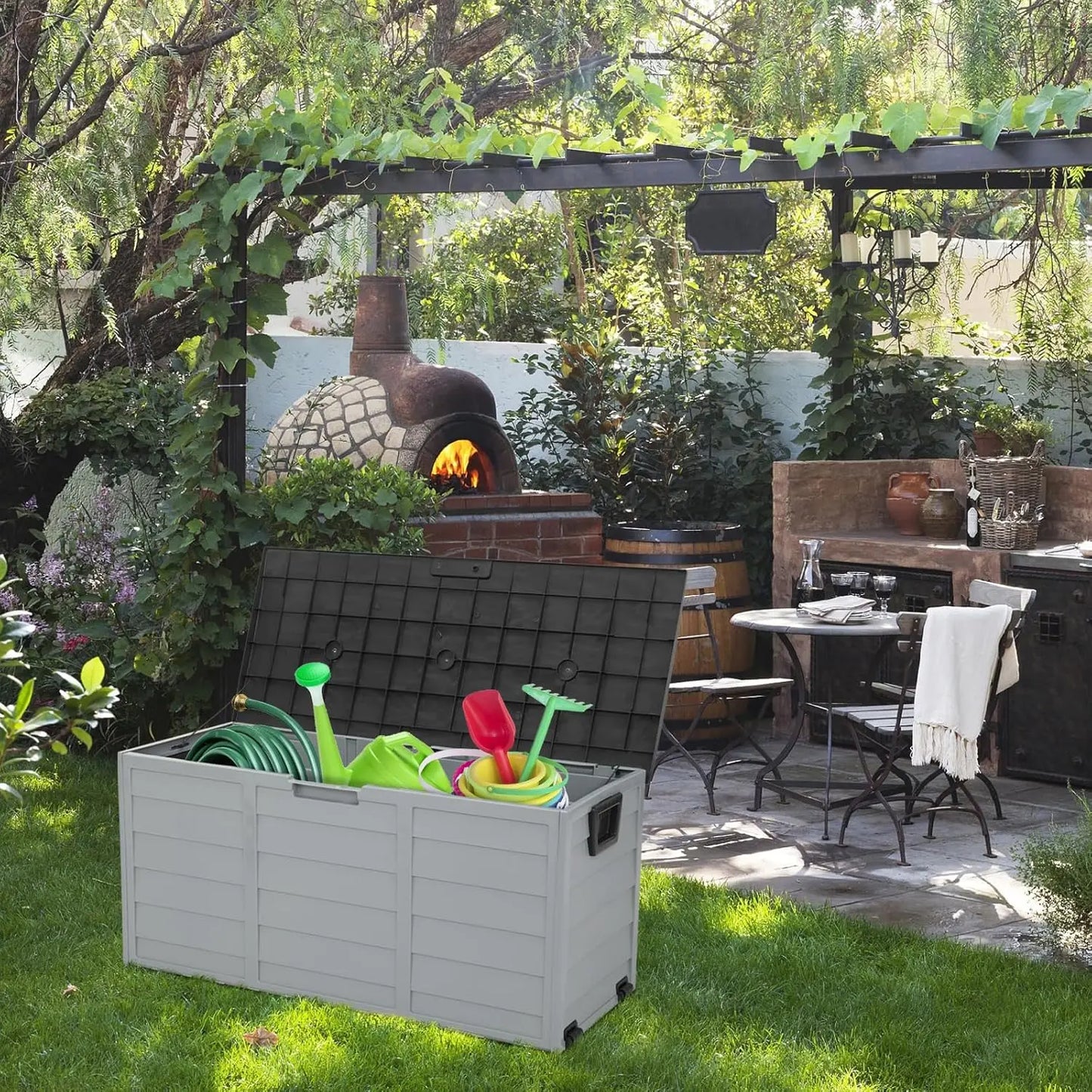 75-Gallon Lockable Outdoor Deck Box