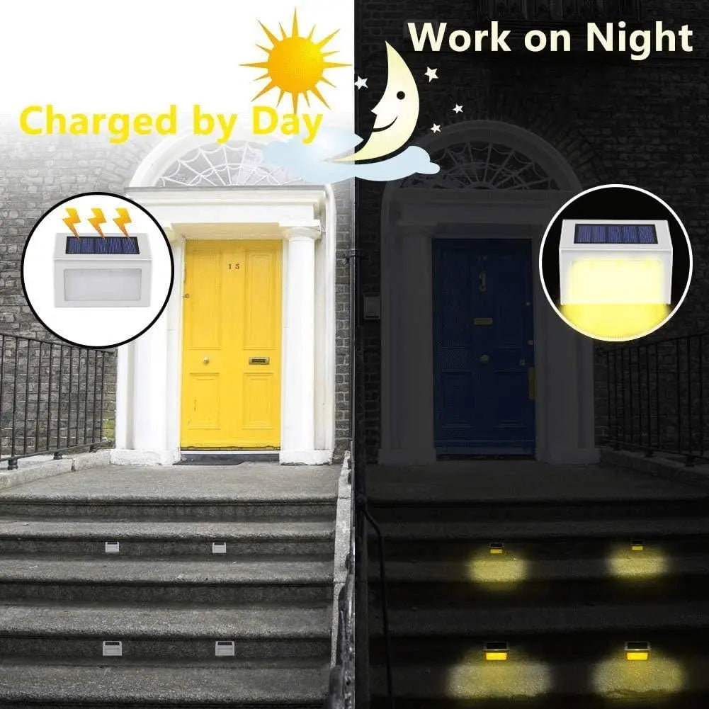 Lightess Solar Step Lights – 6-Pack Stainless Steel Outdoor LEDs