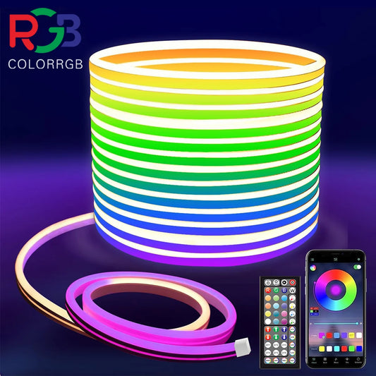 RGB Neon LED Rope Light Strip with App & Remote