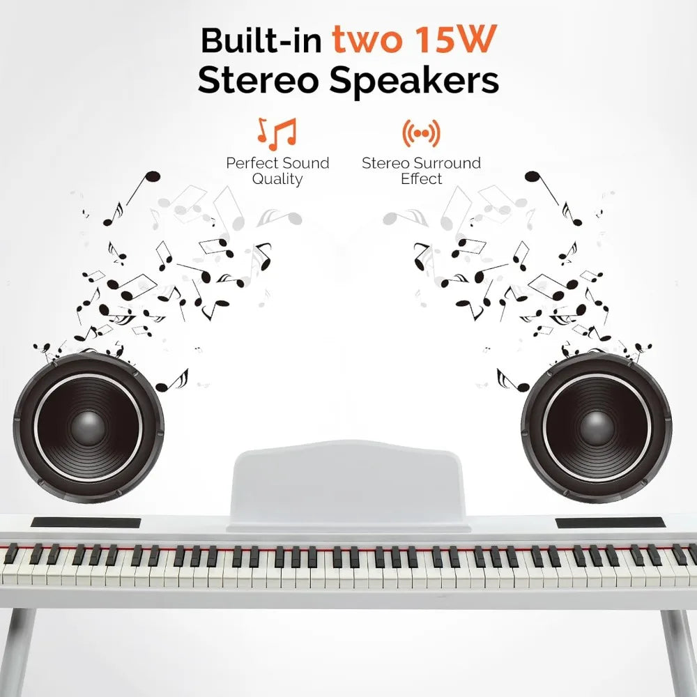 88-Key Digital Piano with Stand & Pedals