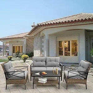 3-Piece Wicker Rocking Patio Set