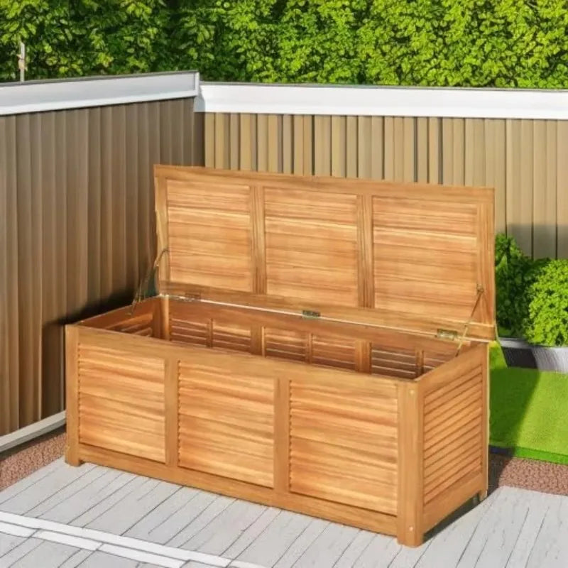 Acacia Wood Deck Box – 46 Gallon Storage Bench