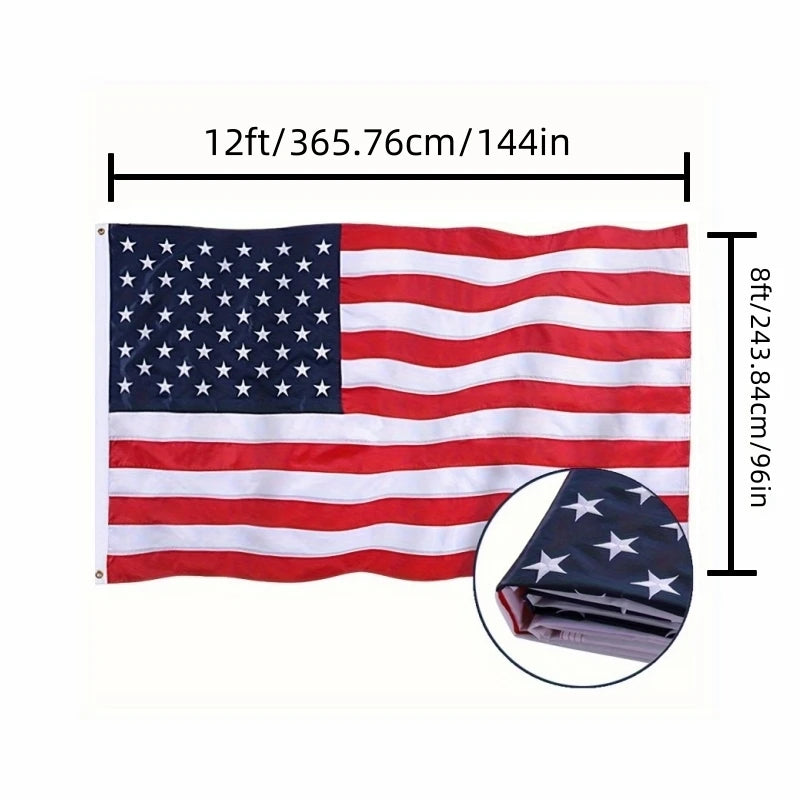 Heavy Duty American Flag – Embroidered Stars & Brass Grommets